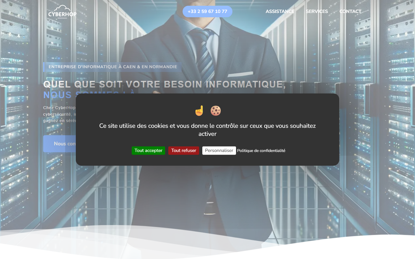 Aperçu du site de CYBERHOP