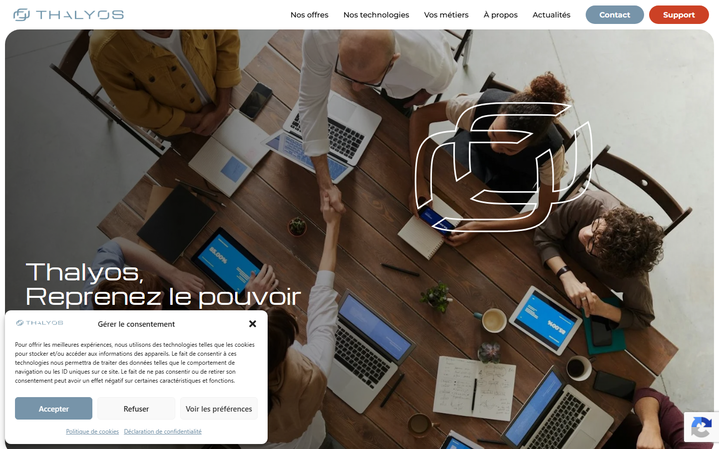 Aperçu du site de CYBER PREVENTYS