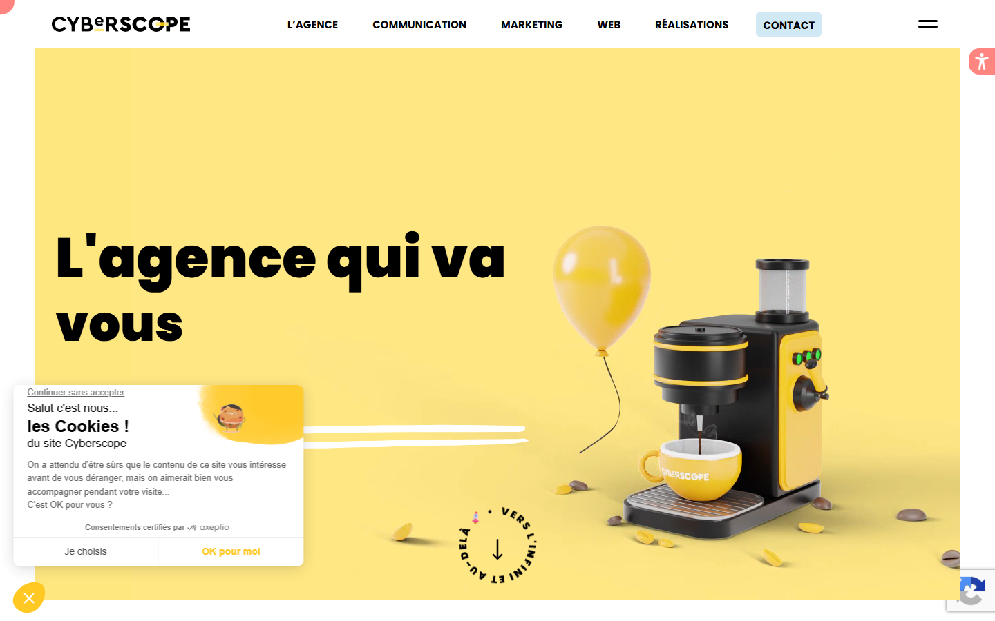 Aperçu du site de Cyberscope