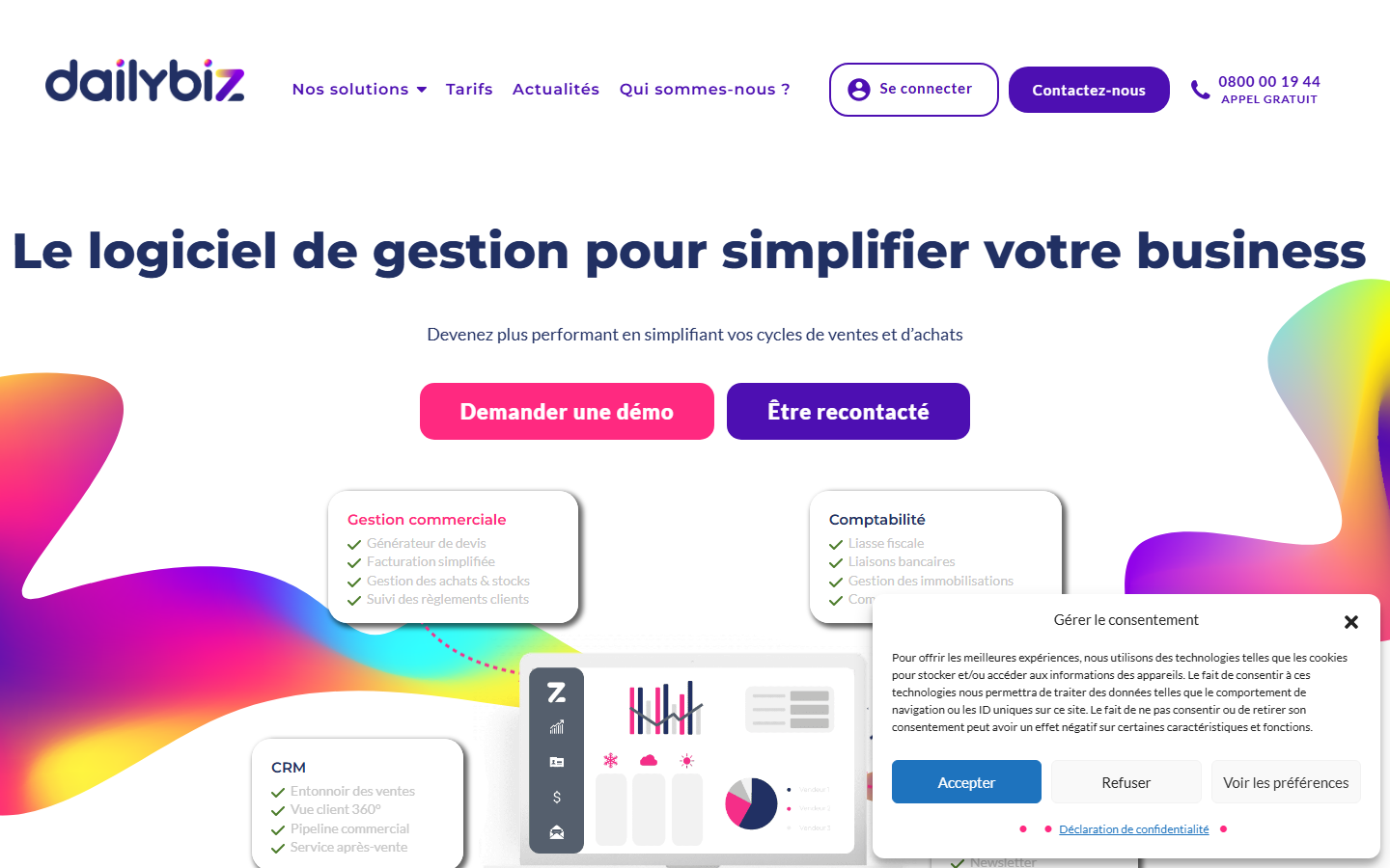 Aperçu du site de DAILYBIZ