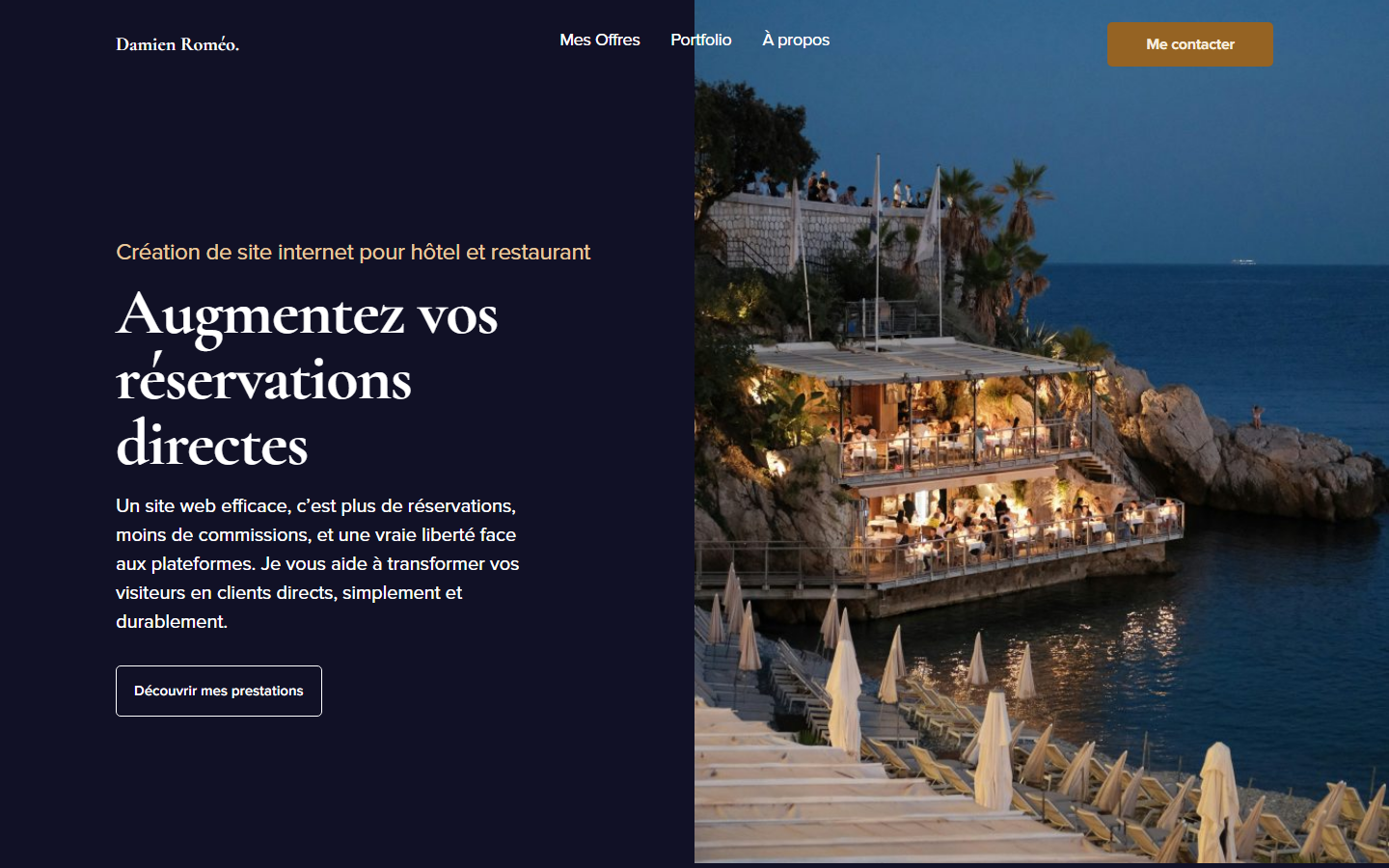Aperçu du site de Damien Romeo