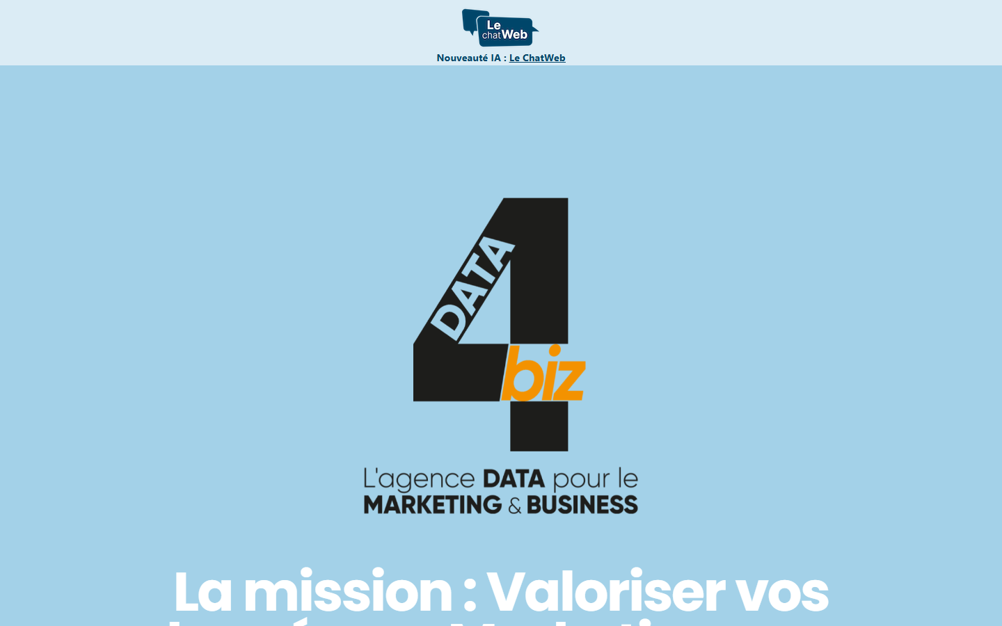 Aperçu du site de Data4Biz