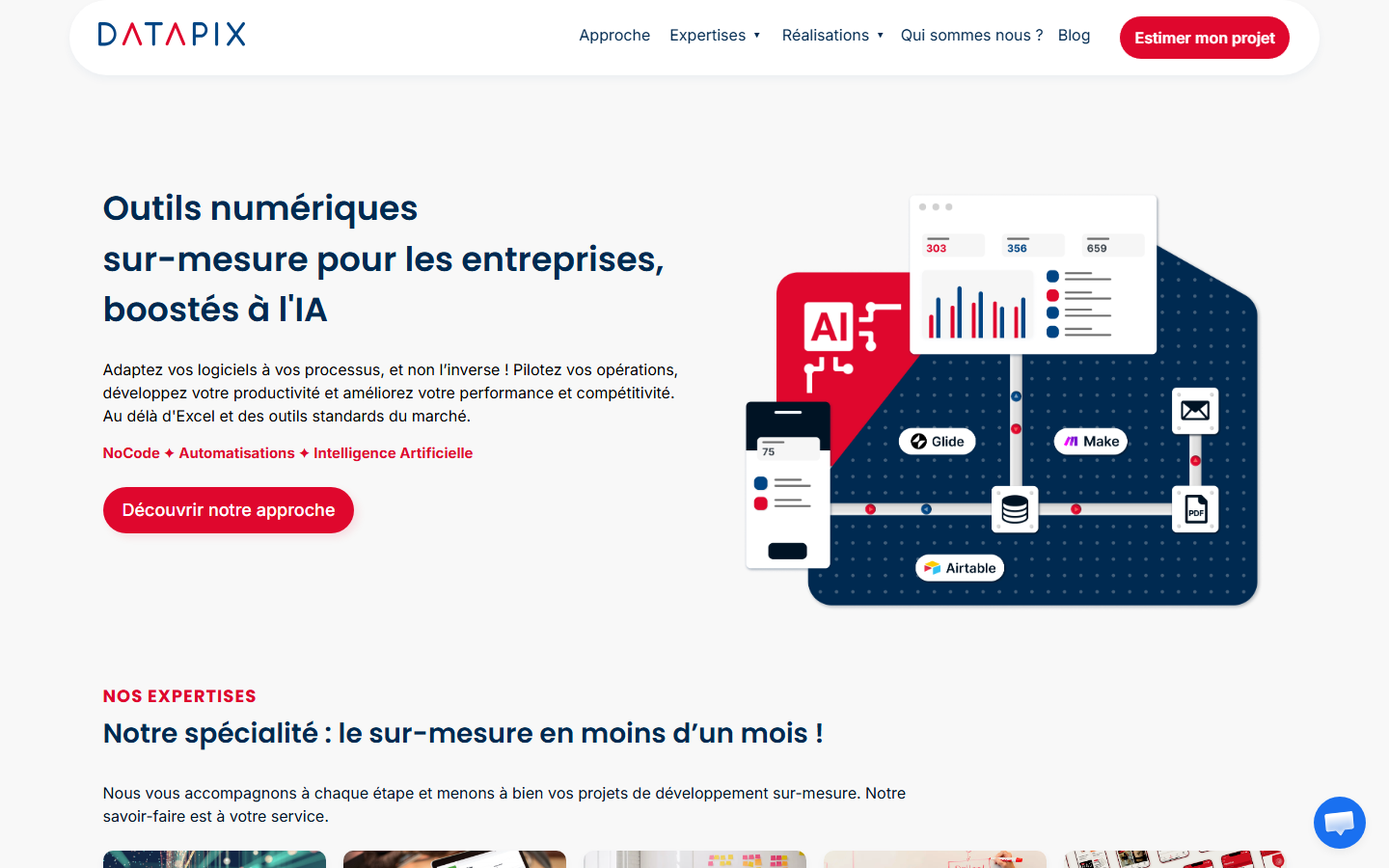 Aperçu du site de DATAPIX