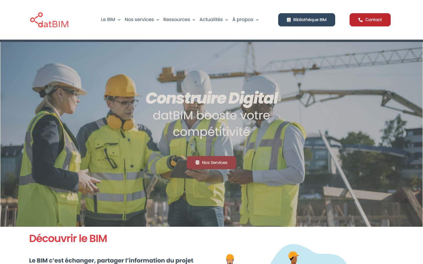 Aperçu du site de DATBIM