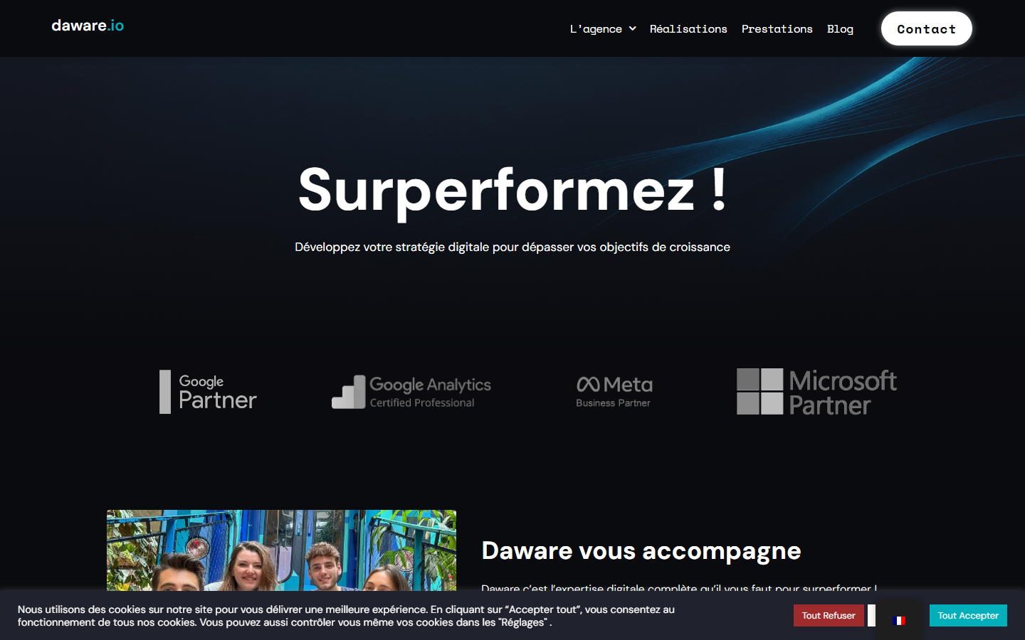 Aperçu du site de Daware.io