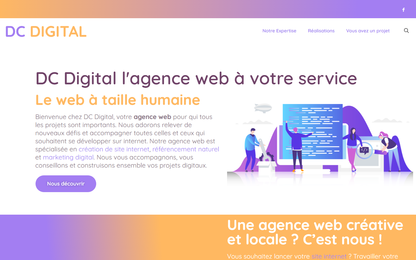 Aperçu du site de Dc Digital