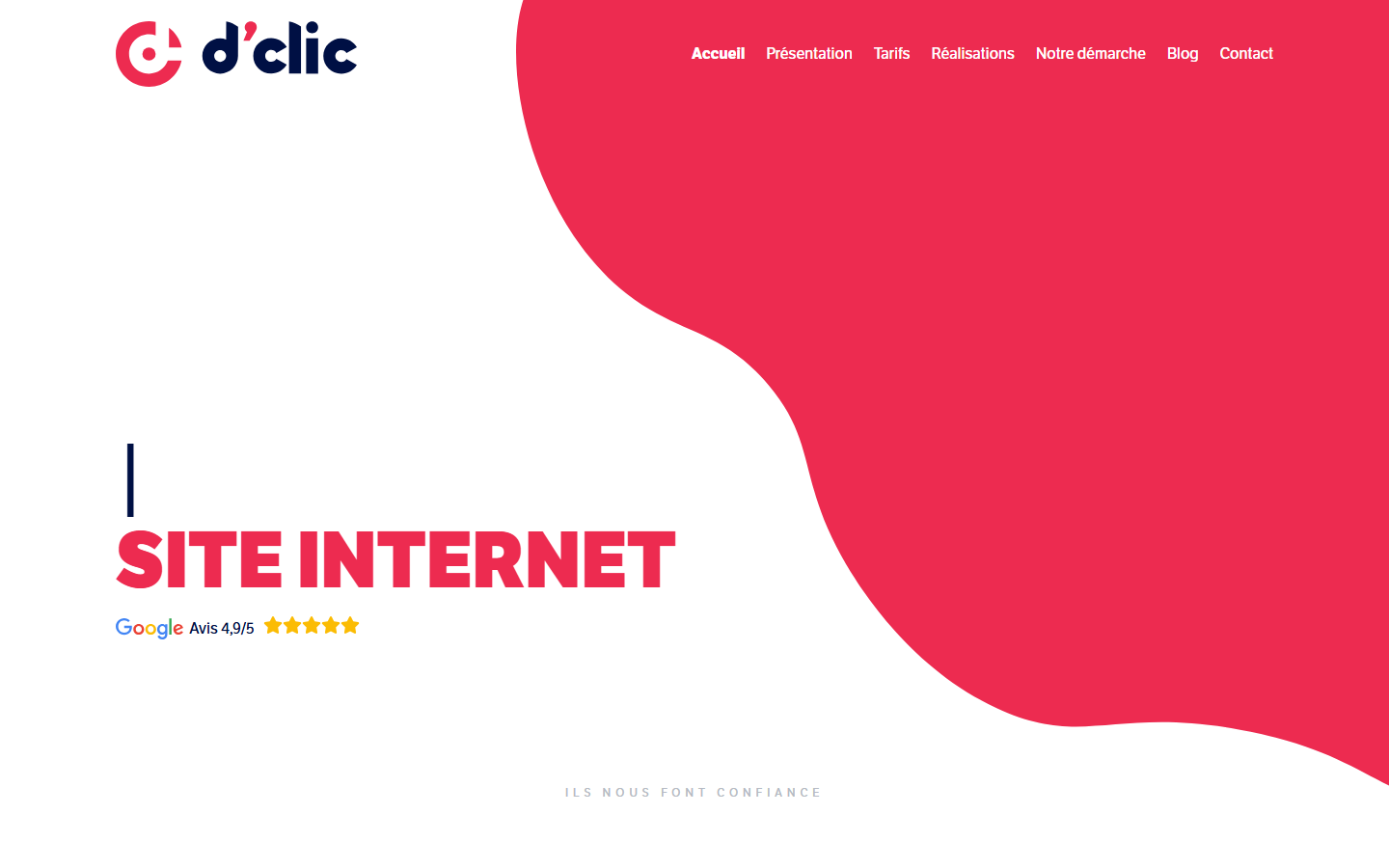 Aperçu du site de D'CLIC