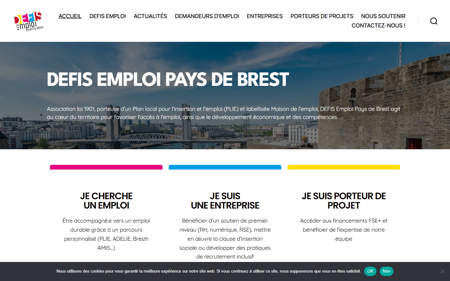 Aperçu du site de Mefp du Pays de Brest - Digital Tpe