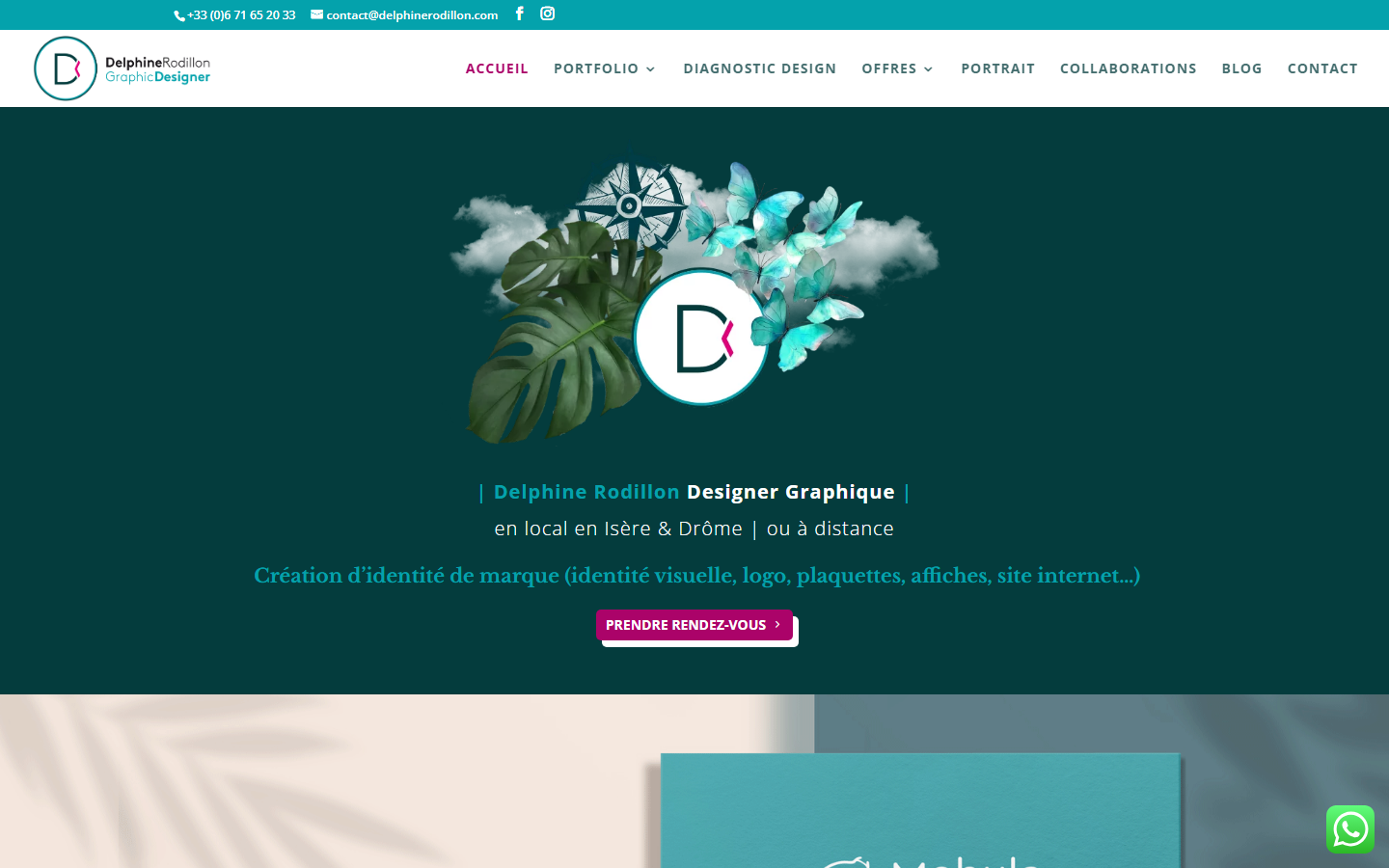 Aperçu du site de Delphine Rodillon