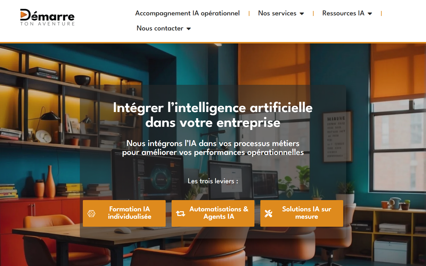 Aperçu du site de Demarre Ton Aventure