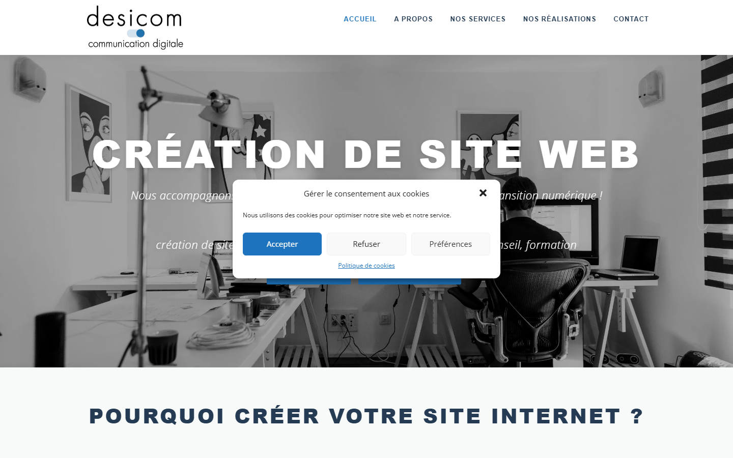 Aperçu du site de DESICOM