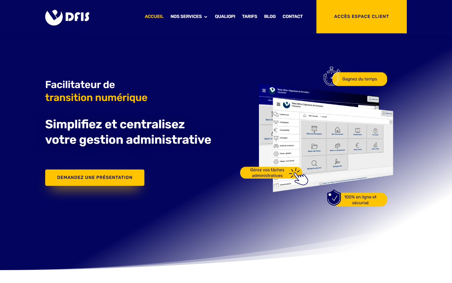 Aperçu du site de Dfis