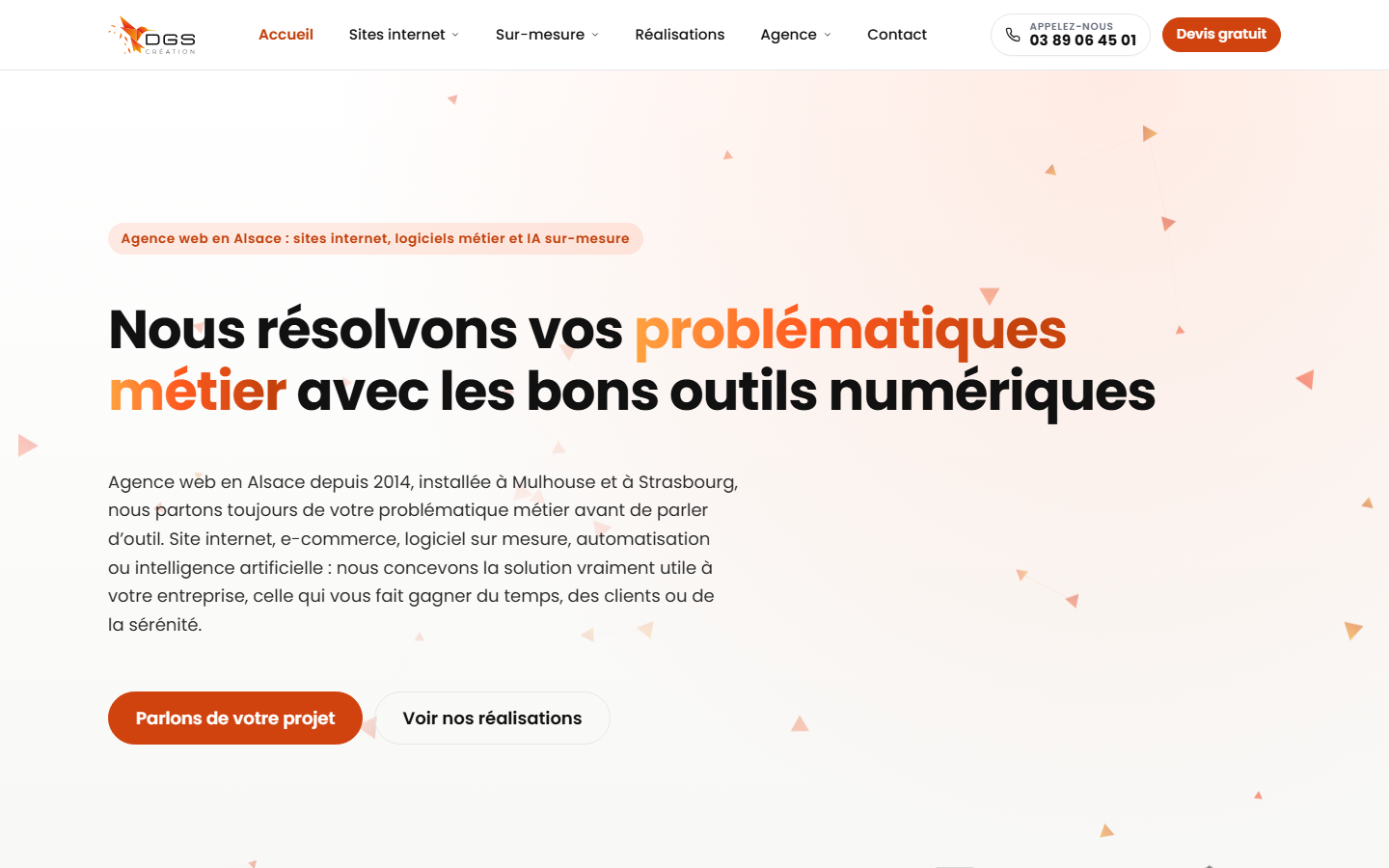 Aperçu du site de Dgs Création