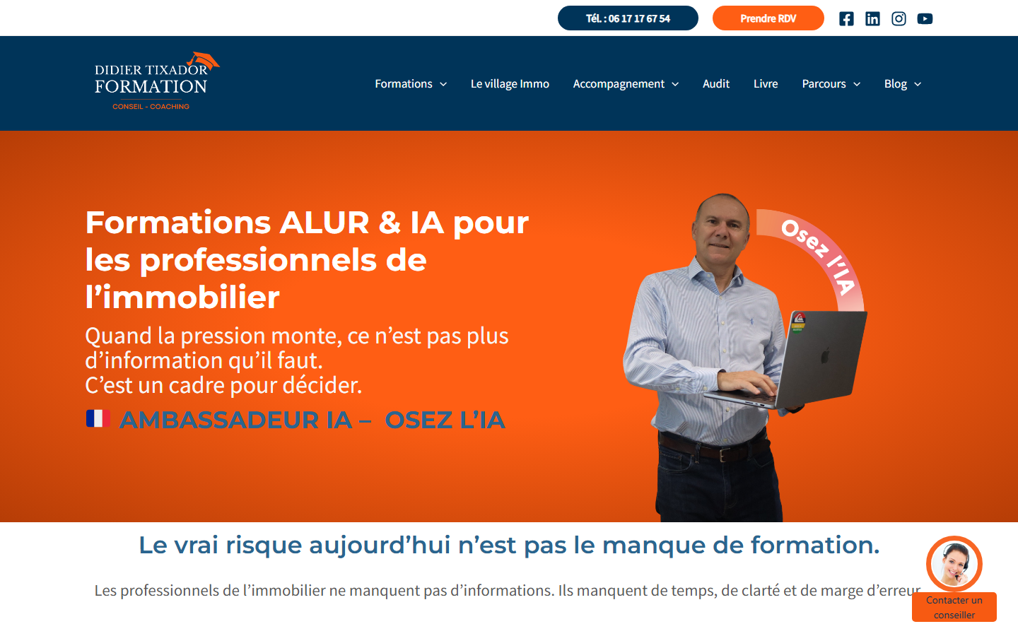 Aperçu du site de didier TIXADOR FORMATION