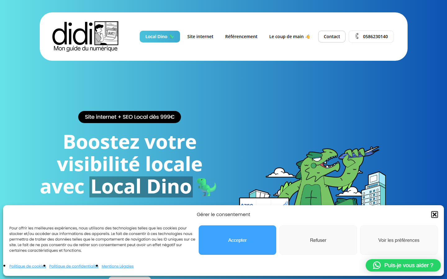 Aperçu du site de didi numérique