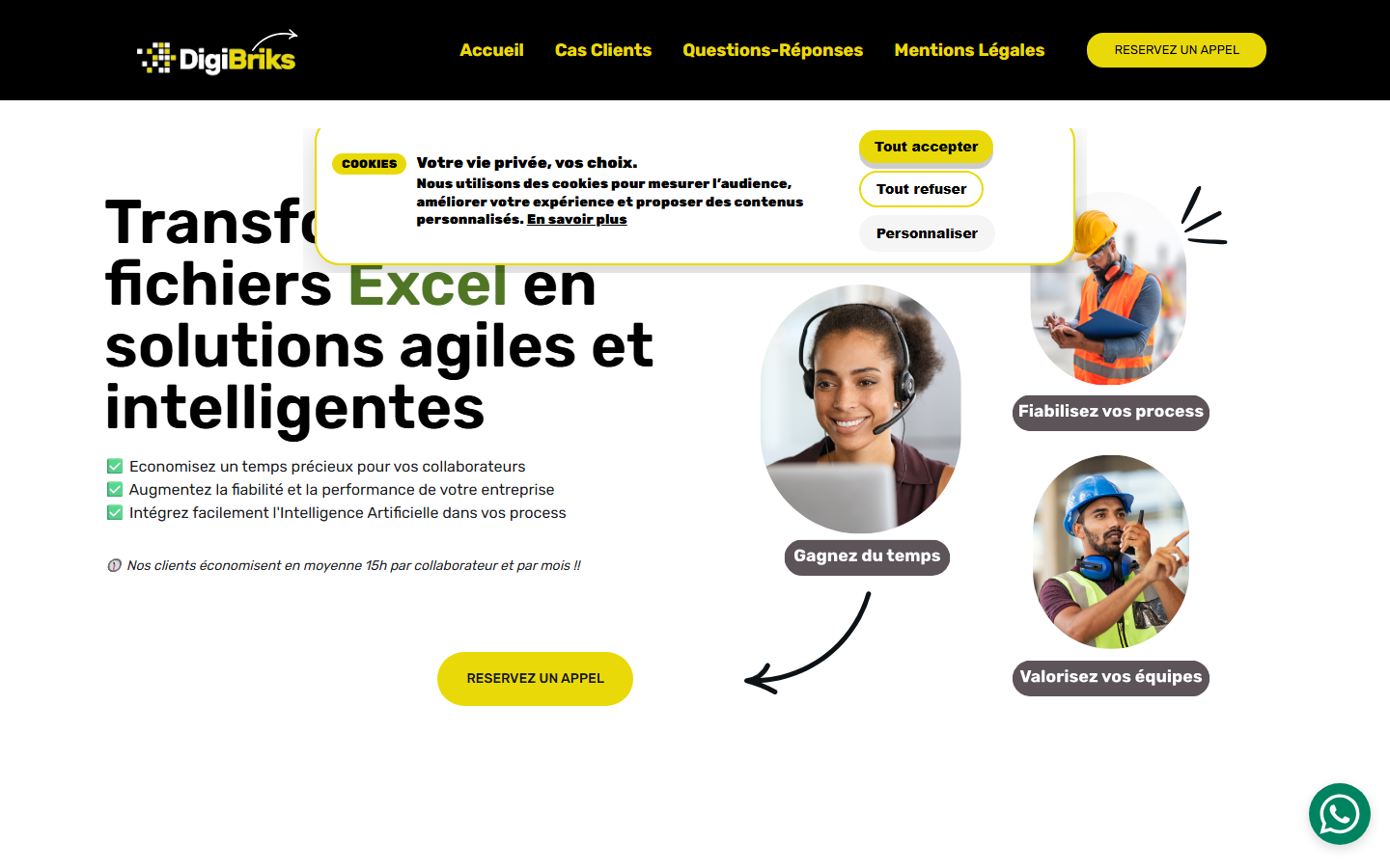 Aperçu du site de DIGIBRIKS