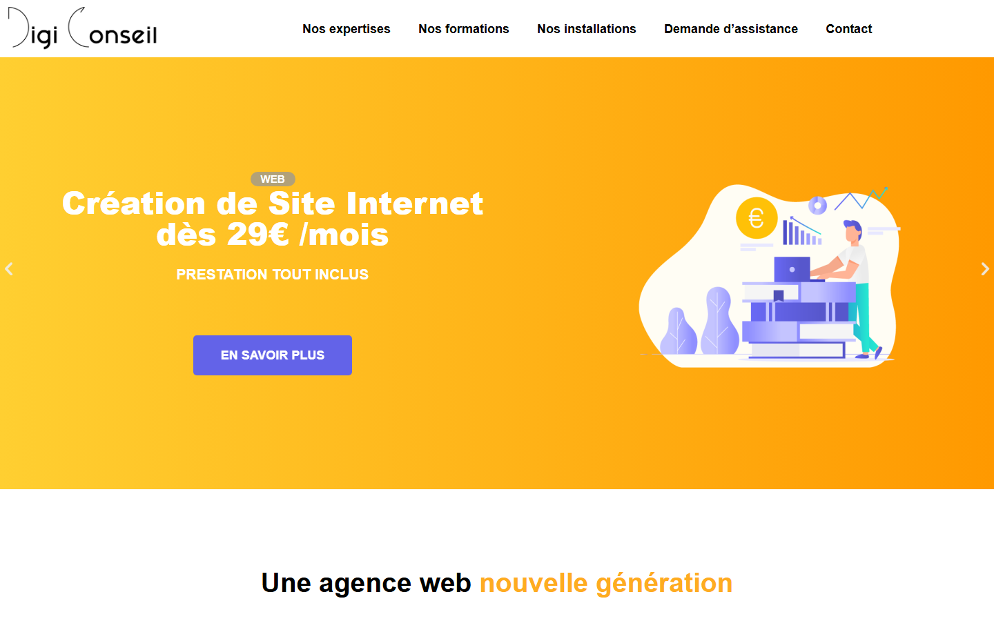 Aperçu du site de DIGICONSEIL