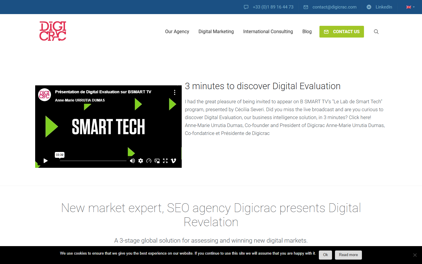 Aperçu du site de Digicrac Sas