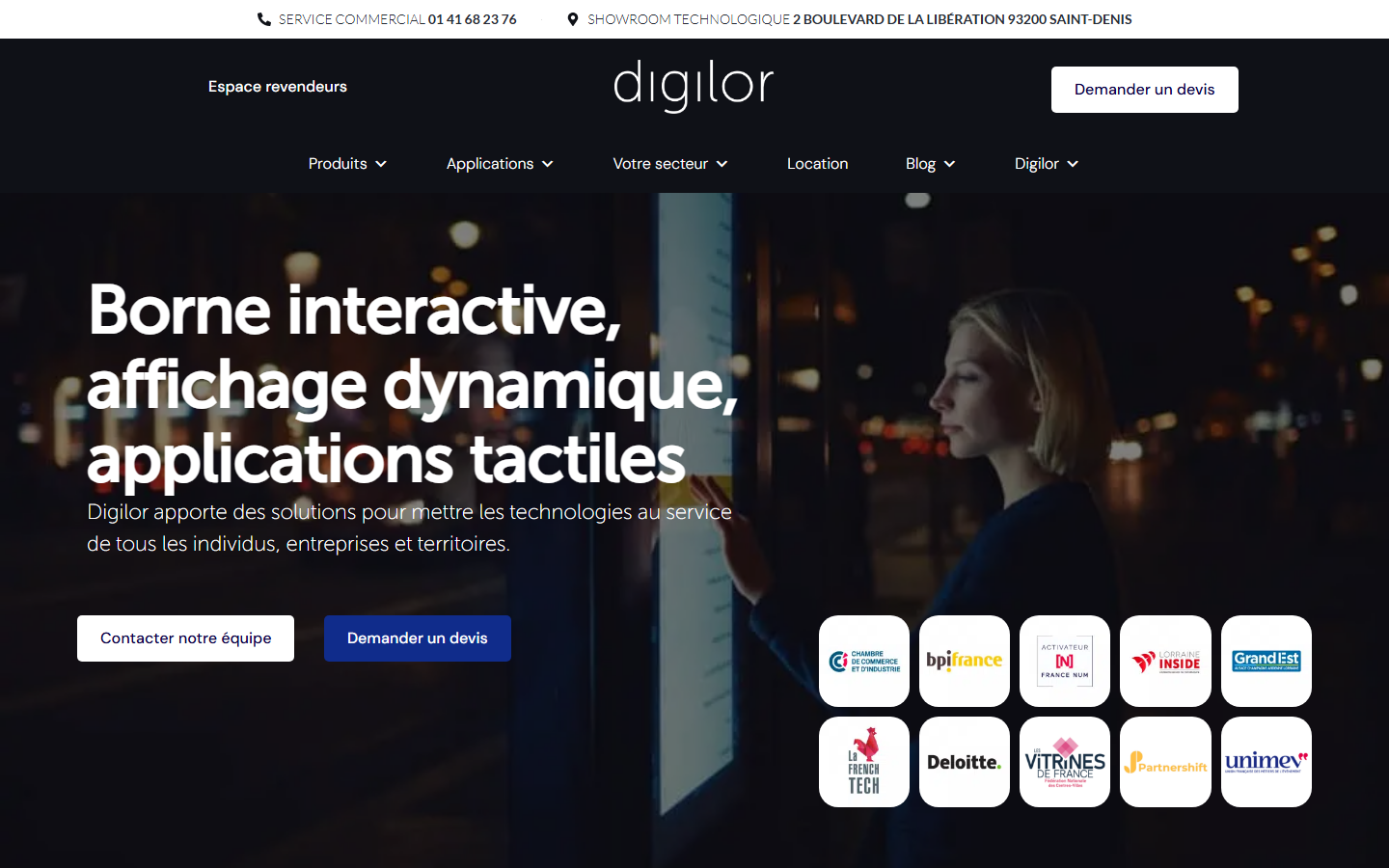 Aperçu du site de DIGILOR