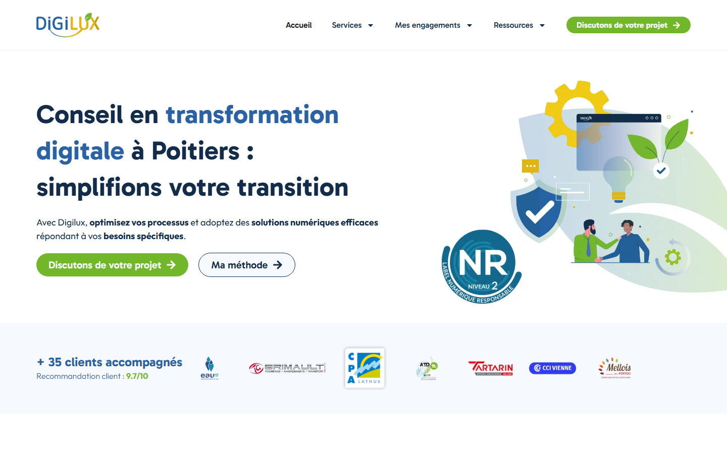 Aperçu du site de DIGILUX