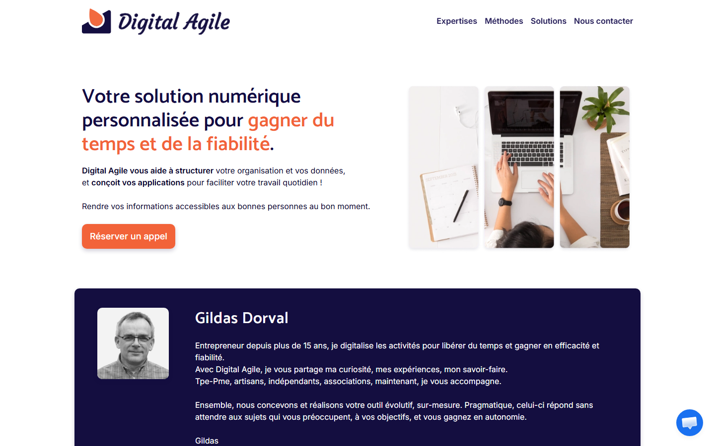 Aperçu du site de Digital Agile