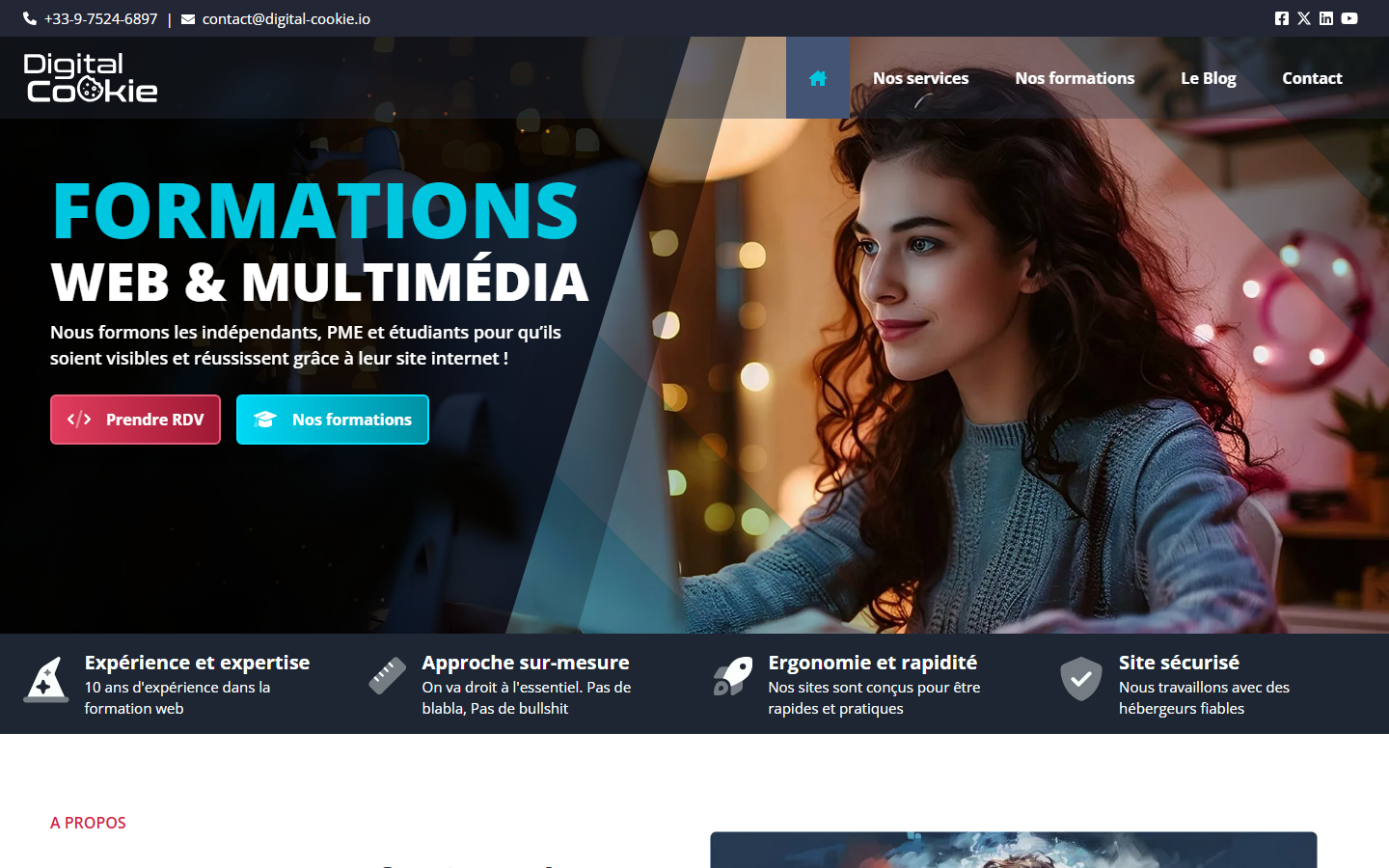 Aperçu du site de DIGITAL COOKIE SAS