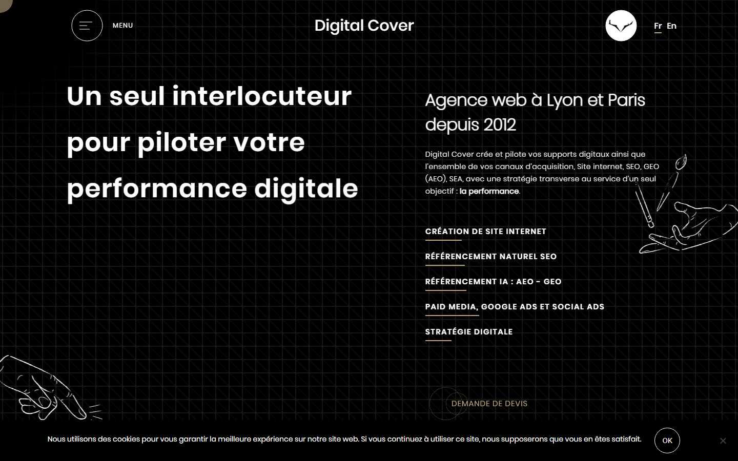 Aperçu du site de DIGITAL COVER
