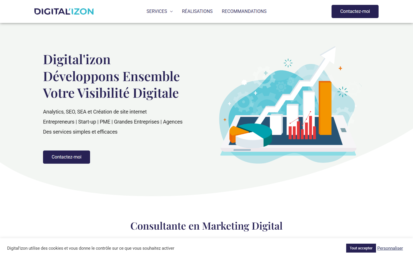 Aperçu du site de Digital'izon