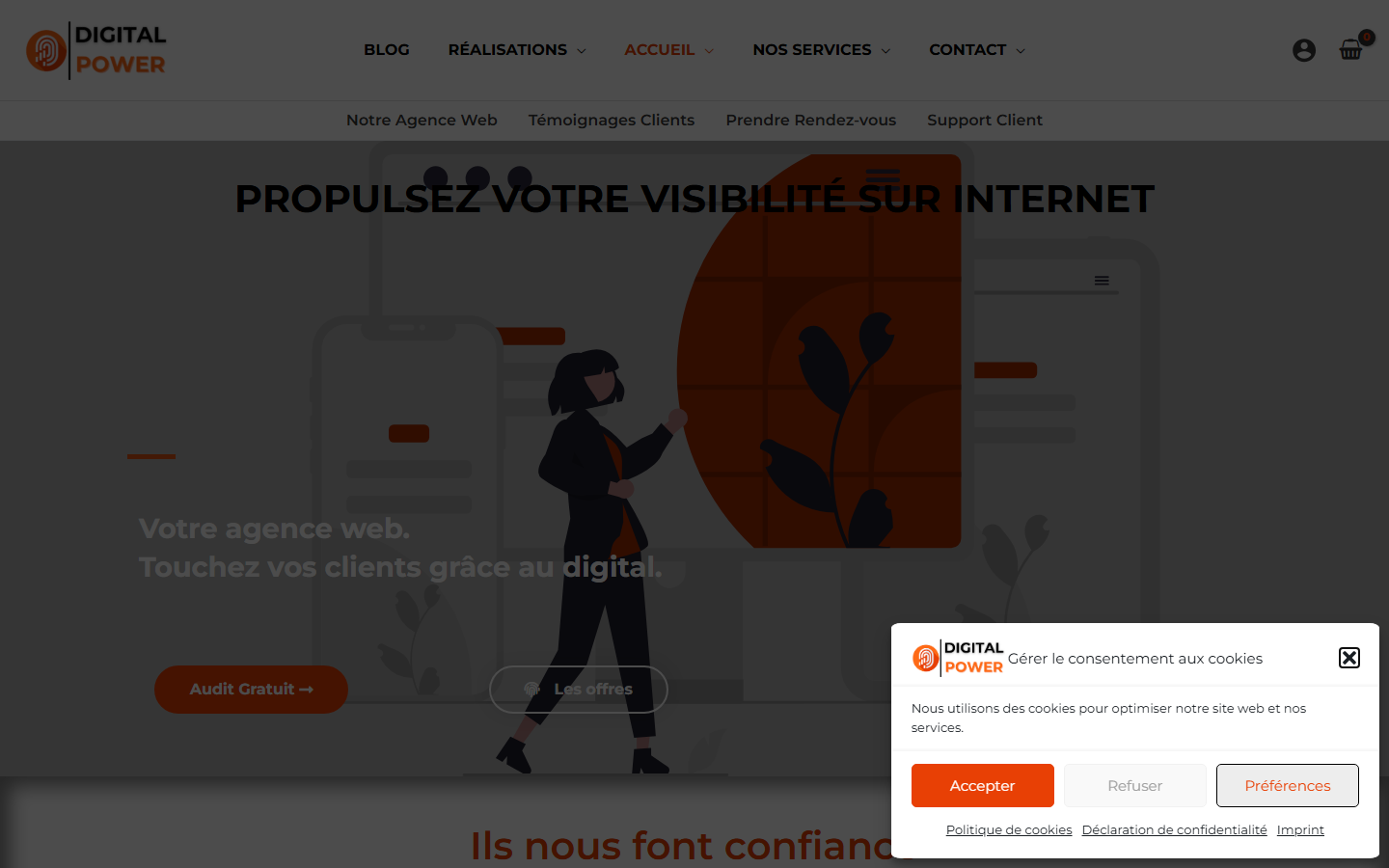 Aperçu du site de DIGITAL POWER