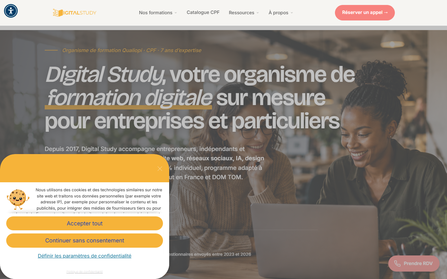 Aperçu du site de DIGITAL STUDY