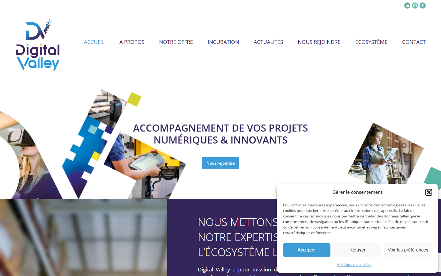 Aperçu du site de DIGITAL VALLEY