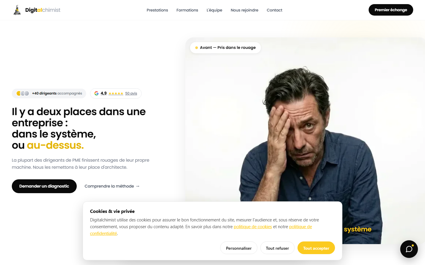 Aperçu du site de DIGITALCHIMIST