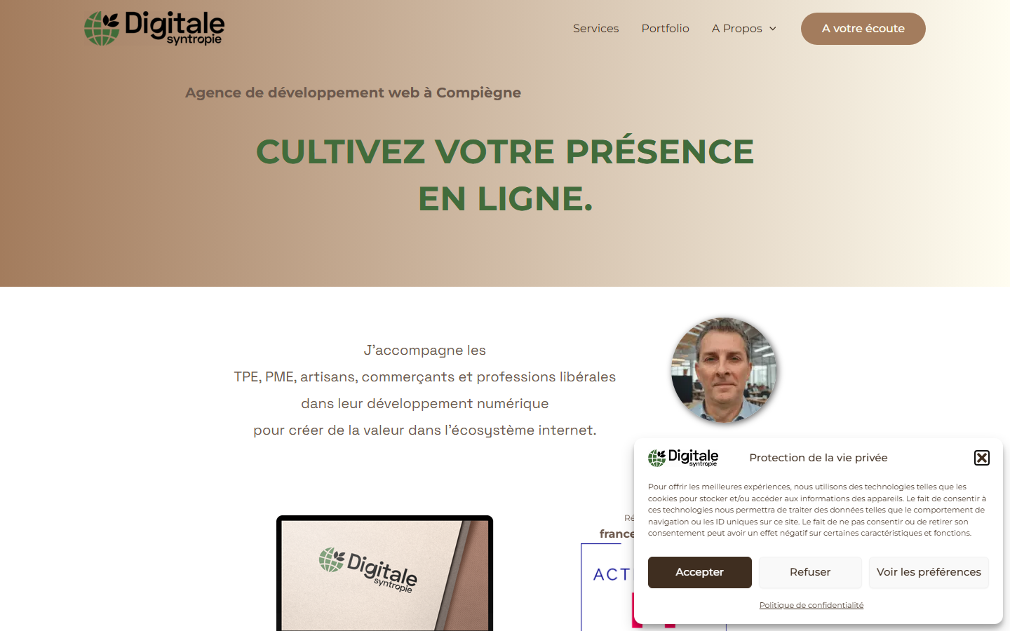 Aperçu du site de Digitale syntropie