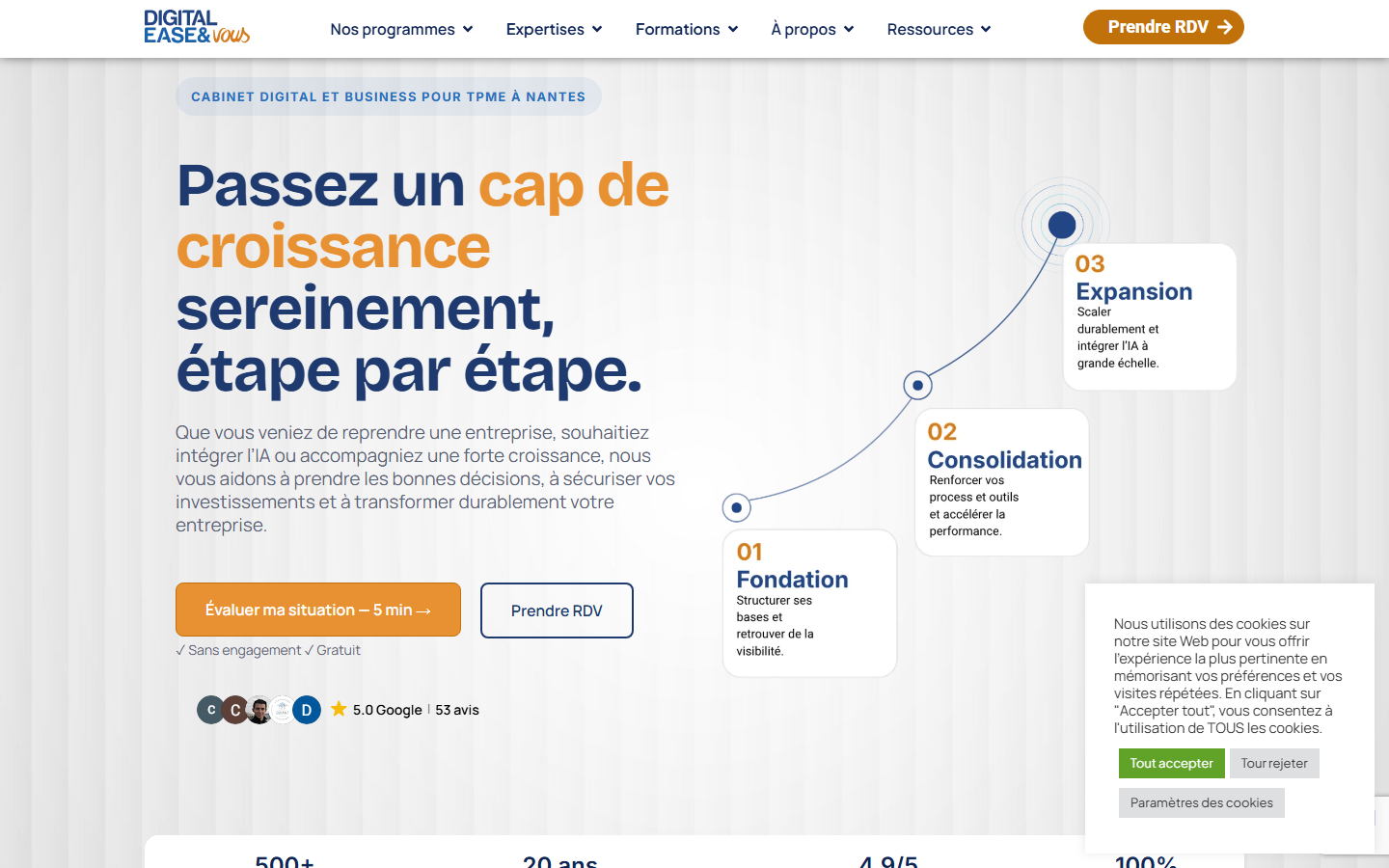 Aperçu du site de DIGITAL' EASE & VOUS