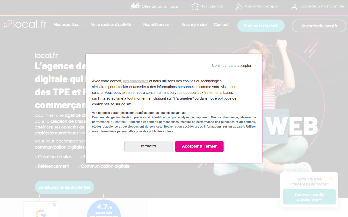Aperçu du site de Digital Evolution