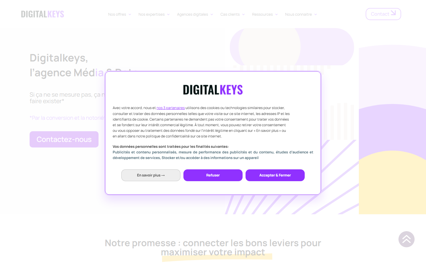 Aperçu du site de Digitalkeys