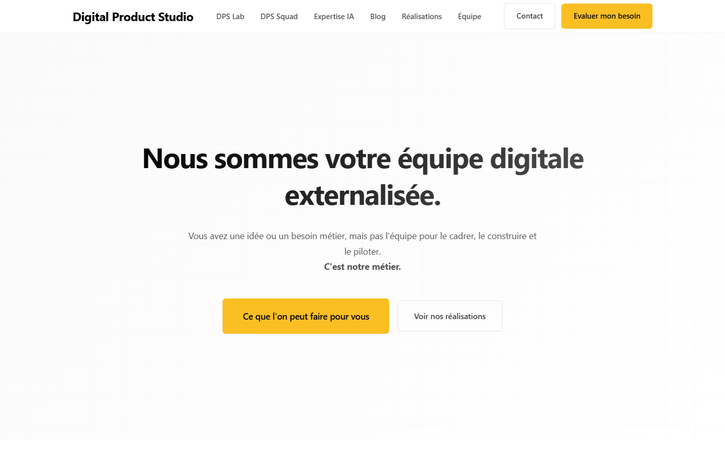 Aperçu du site de DIGITAL PRODUCT STUDIO