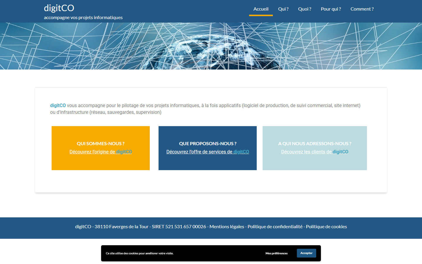 Aperçu du site de digitCO
