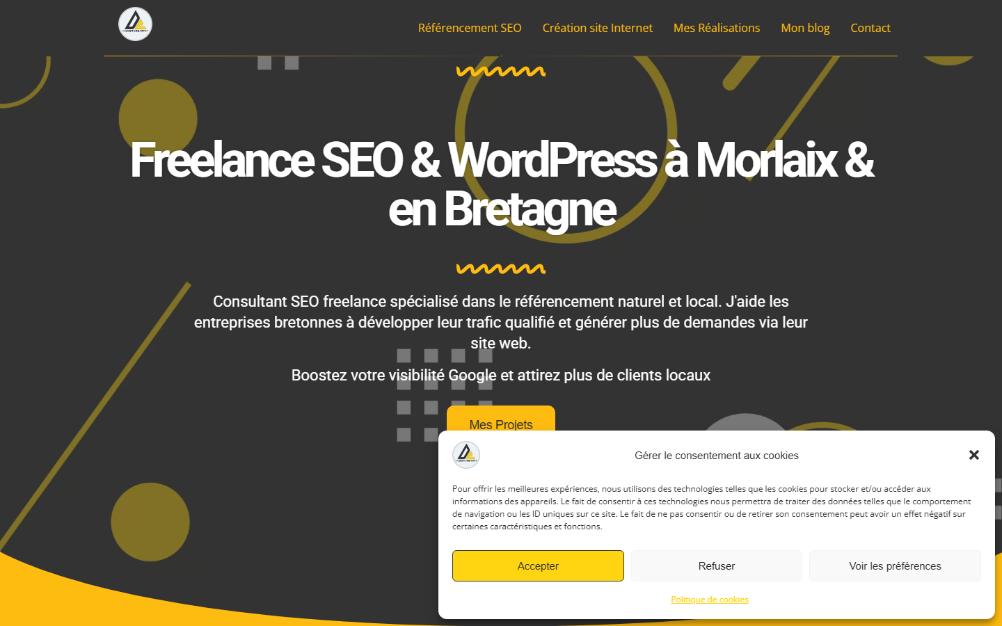 Aperçu du site de DIGITCREATIV