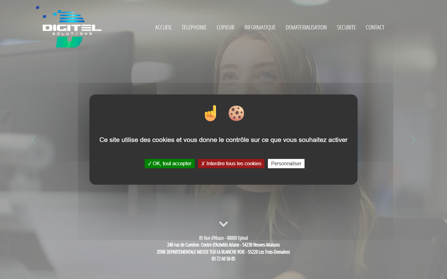 Aperçu du site de DIGITEL SOLUTIONS
