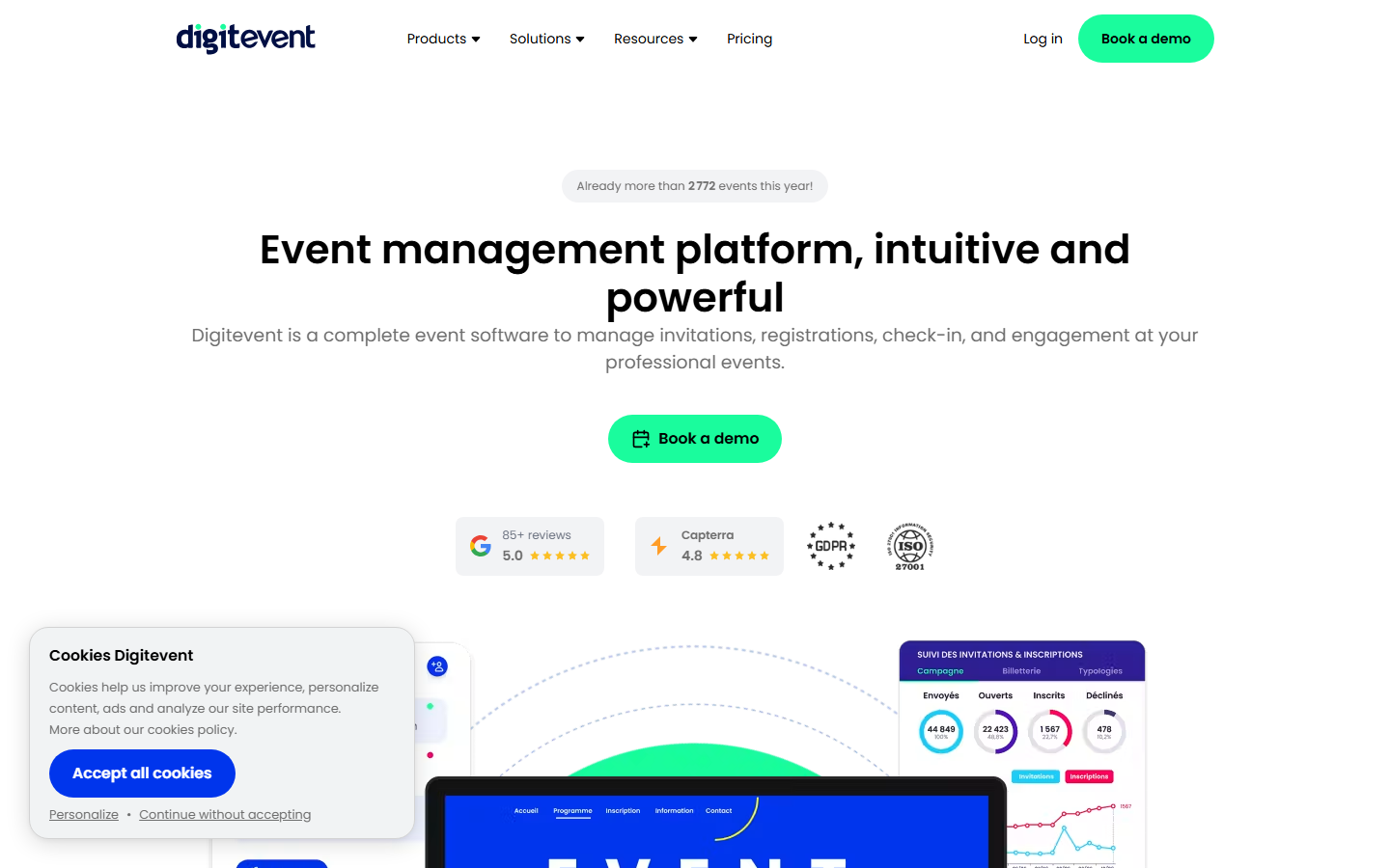 Aperçu du site de DIGIT EVENT
