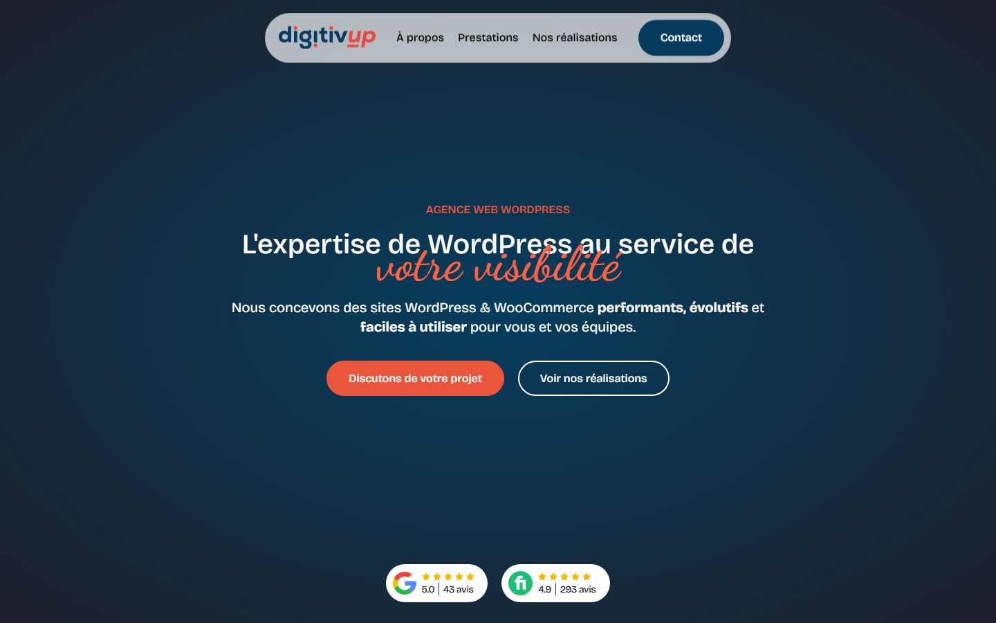 Aperçu du site de Digitivup