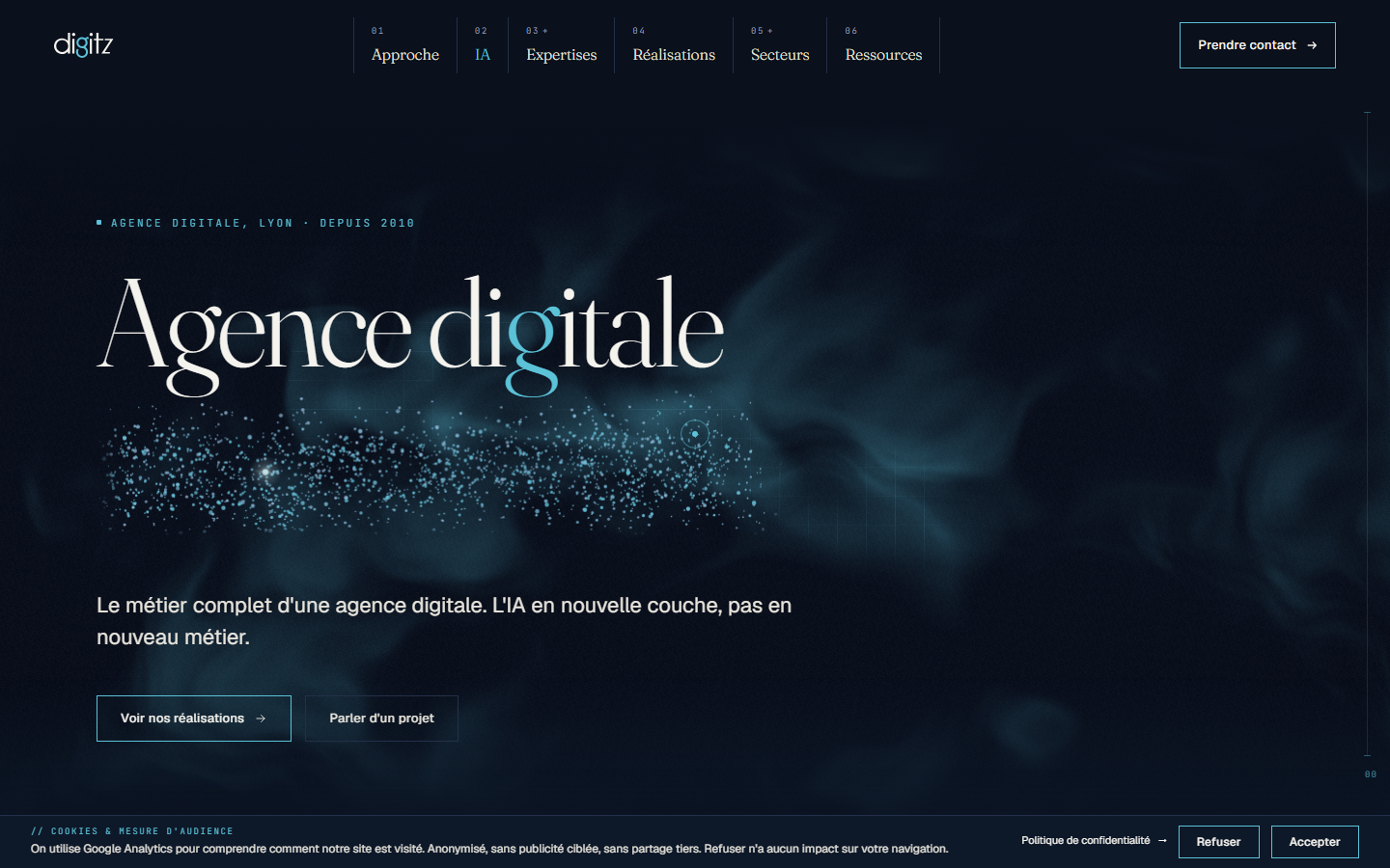 Aperçu du site de DIGITZ