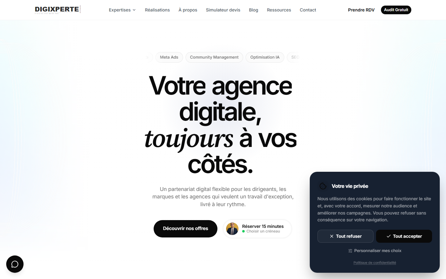 Aperçu du site de Digixperte