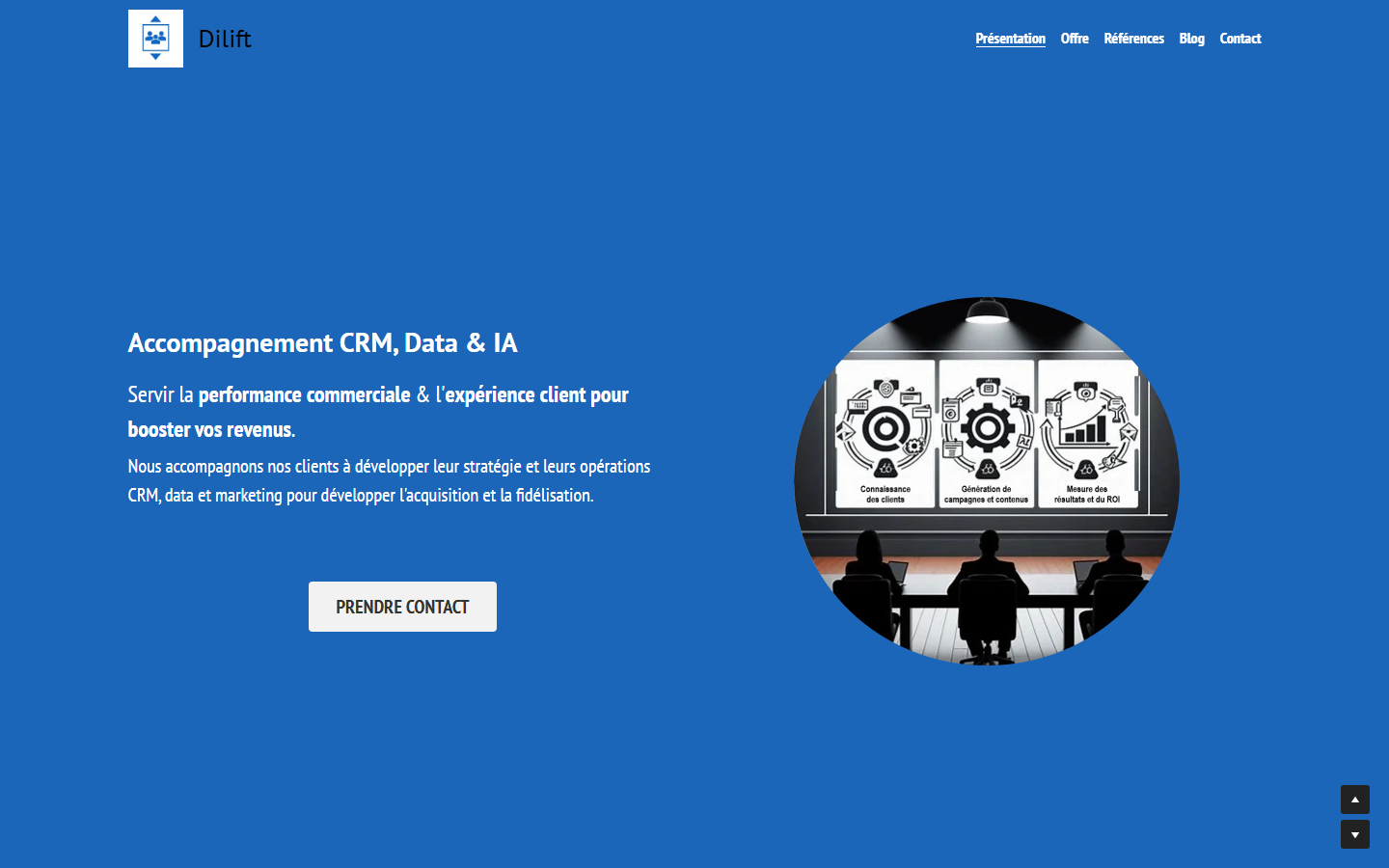 Aperçu du site de Dilift