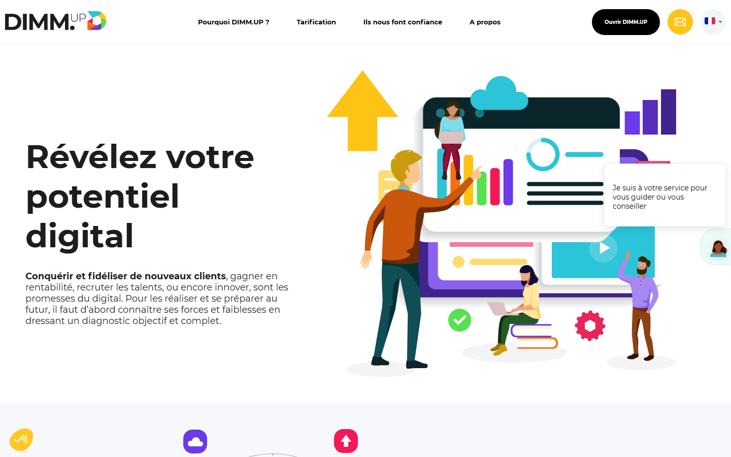 Aperçu du site de Dimm.up