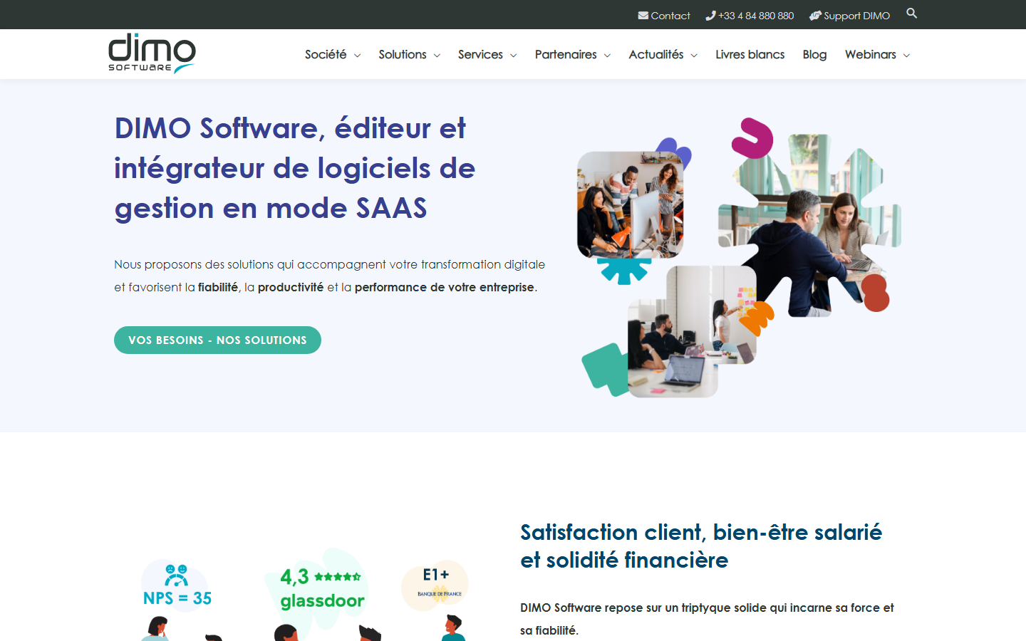 Aperçu du site de D.I.M.O SOFTWARE