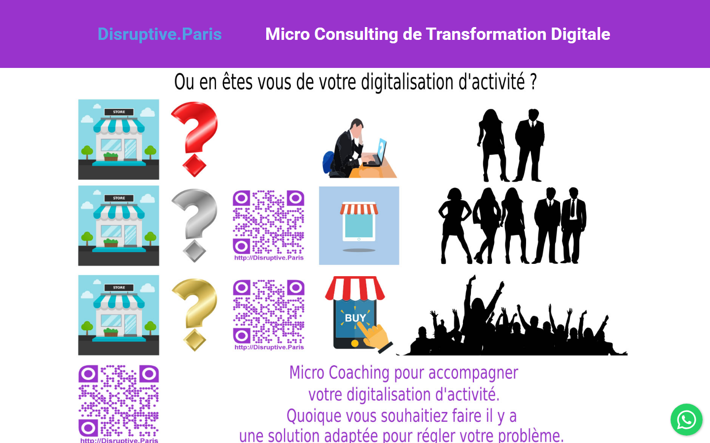 Aperçu du site de Disruptive.Paris