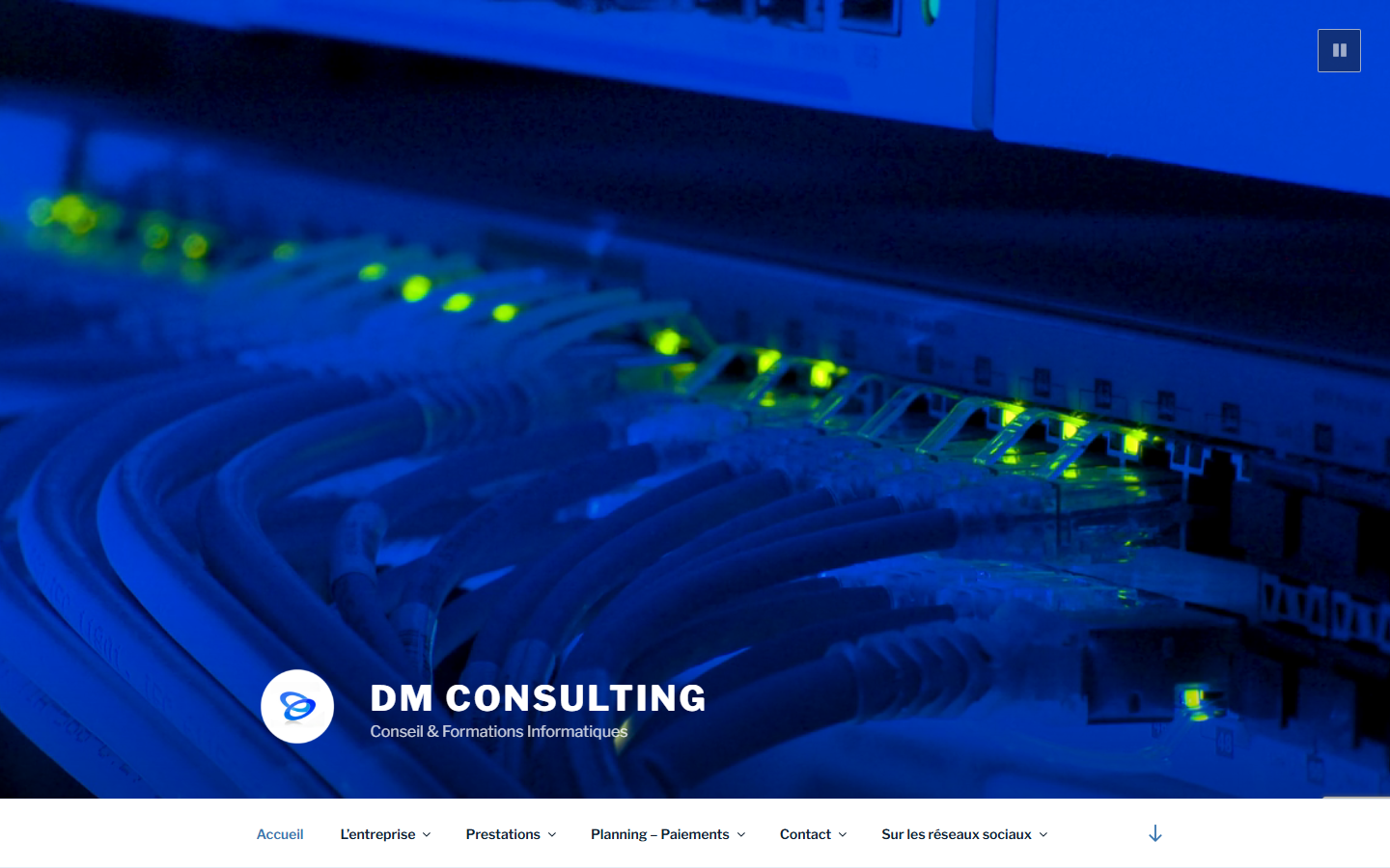 Aperçu du site de DM Consulting