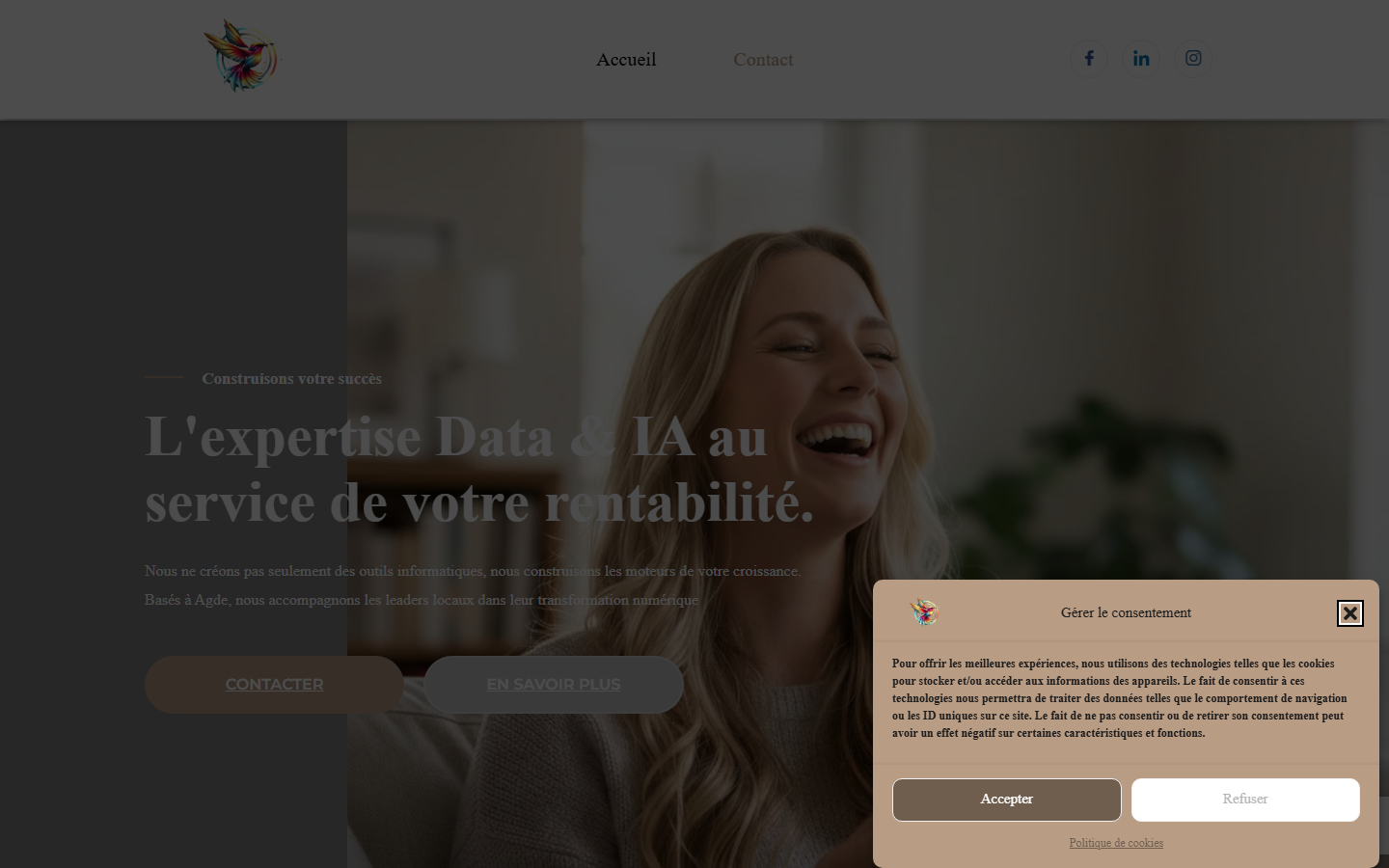 Aperçu du site de DM-INNOVATION